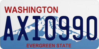 WA license plate AXI0990
