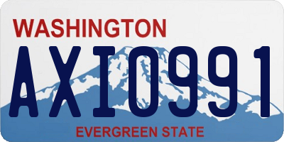 WA license plate AXI0991