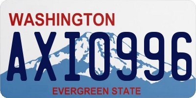 WA license plate AXI0996