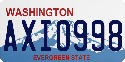 WA license plate AXI0998