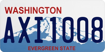 WA license plate AXI1008