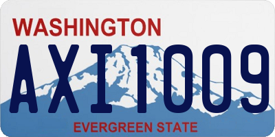 WA license plate AXI1009