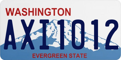 WA license plate AXI1012