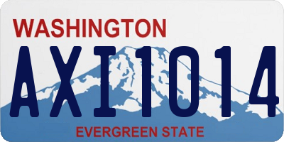 WA license plate AXI1014