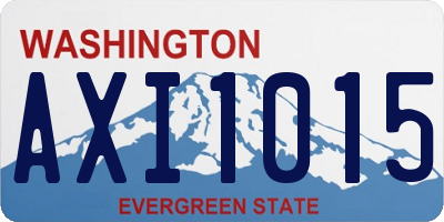 WA license plate AXI1015