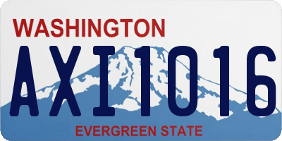 WA license plate AXI1016