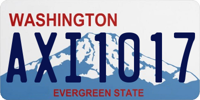 WA license plate AXI1017