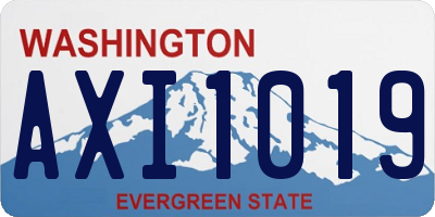 WA license plate AXI1019