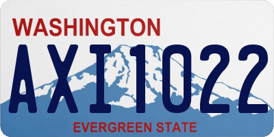 WA license plate AXI1022
