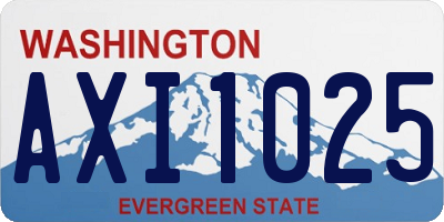 WA license plate AXI1025