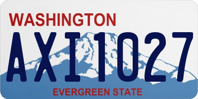 WA license plate AXI1027
