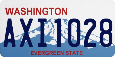 WA license plate AXI1028