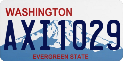 WA license plate AXI1029