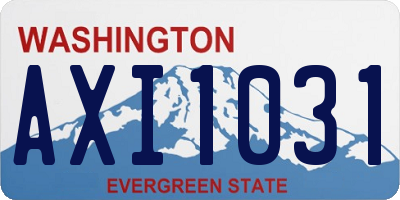 WA license plate AXI1031