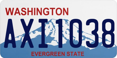 WA license plate AXI1038