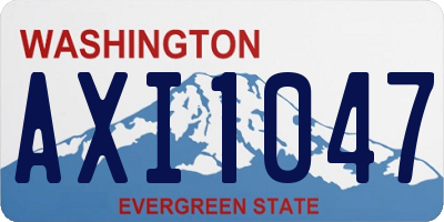 WA license plate AXI1047