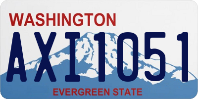 WA license plate AXI1051