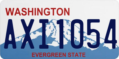 WA license plate AXI1054