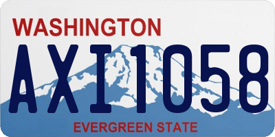 WA license plate AXI1058