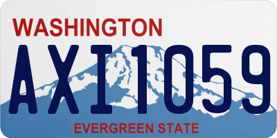 WA license plate AXI1059