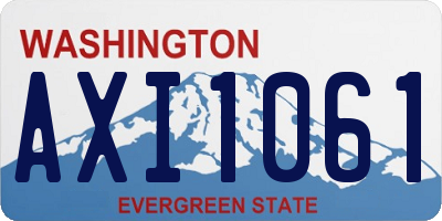 WA license plate AXI1061