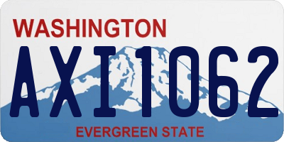 WA license plate AXI1062