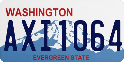 WA license plate AXI1064