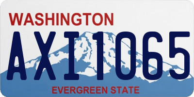 WA license plate AXI1065