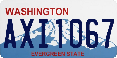 WA license plate AXI1067