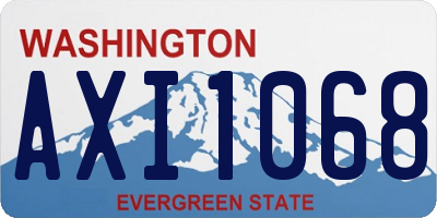 WA license plate AXI1068