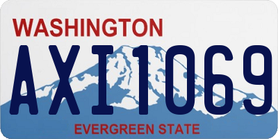 WA license plate AXI1069