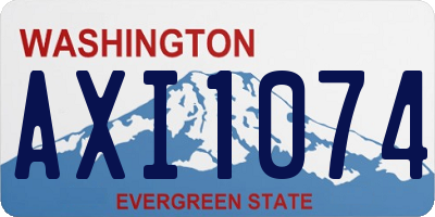 WA license plate AXI1074