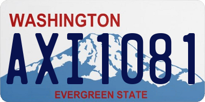 WA license plate AXI1081