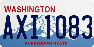 WA license plate AXI1083