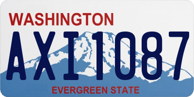 WA license plate AXI1087