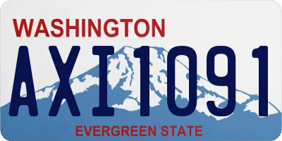 WA license plate AXI1091