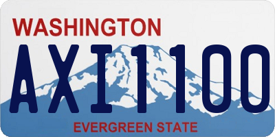 WA license plate AXI1100