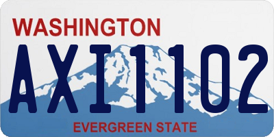WA license plate AXI1102