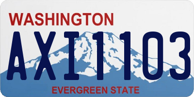 WA license plate AXI1103