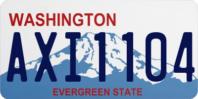 WA license plate AXI1104
