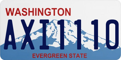 WA license plate AXI1110
