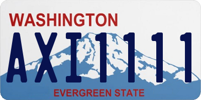WA license plate AXI1111