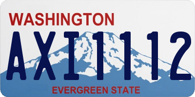 WA license plate AXI1112