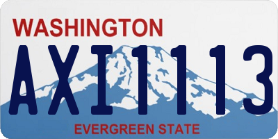 WA license plate AXI1113