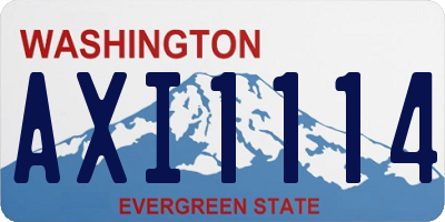 WA license plate AXI1114
