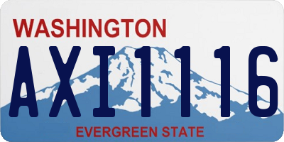 WA license plate AXI1116