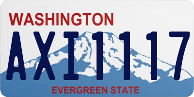 WA license plate AXI1117