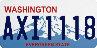 WA license plate AXI1118