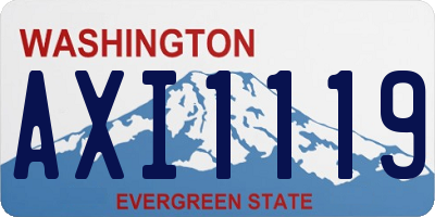 WA license plate AXI1119
