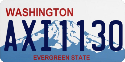 WA license plate AXI1130
